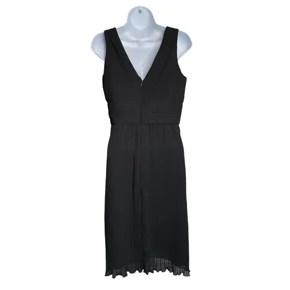 Talbots Women's Little Black Midi Cocktail Dress Size 6 Petite Classic Old Money - Picture 2 of 11